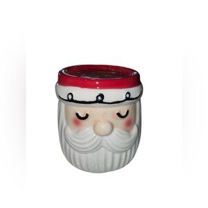 Holiday Santa Ceramic Candle Holder